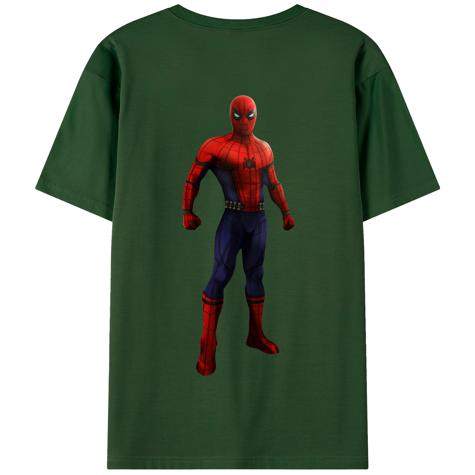 （画像用） Spider Man スパイダーマン 綿100％半袖Tシャツ（背面プリント）